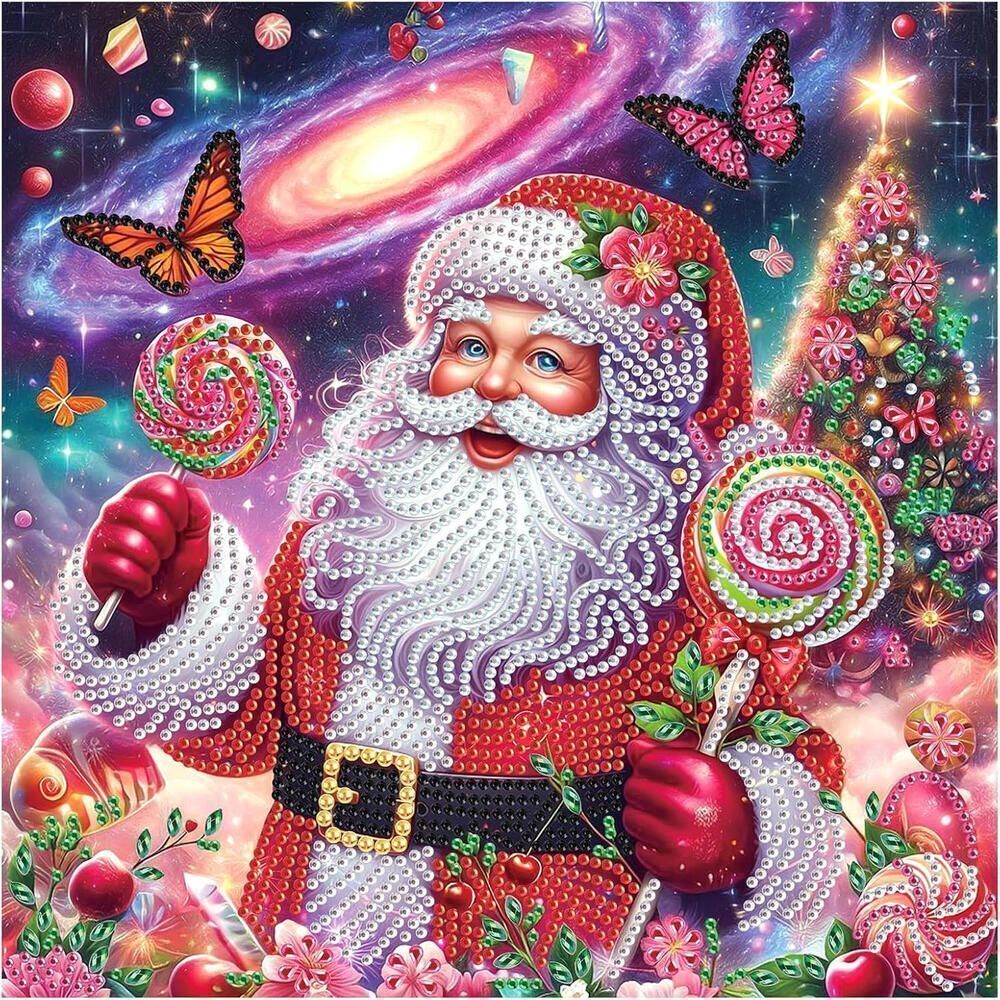 Christmas Diamond Art Kit, DIY Santa Clause & Candy